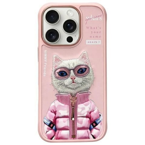 ⁨Nimmy etui iPhone 16 Pro 6.3"            różowy/pink Cool&Cute 2.0 Cat⁩ w sklepie Wasserman.eu