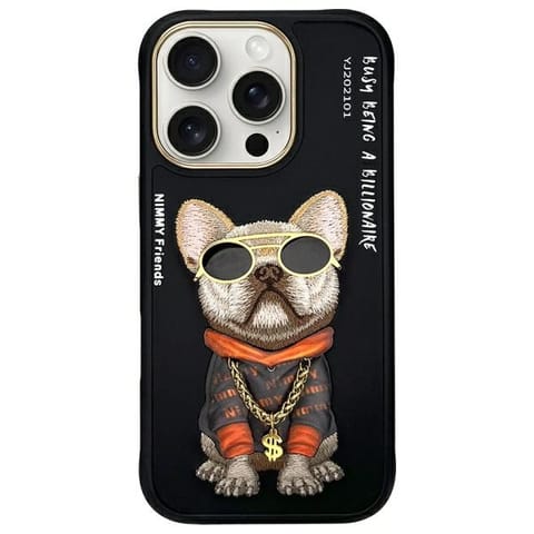 ⁨Nimmy etui iPhone 16 Pro Max 6.9"        czarny/black Glasses Cool Dog⁩ w sklepie Wasserman.eu