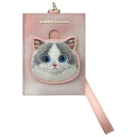 ⁨Nimmy portfel na karty różowy/pink Big   Eyed Pet 2.0 Cat⁩ w sklepie Wasserman.eu
