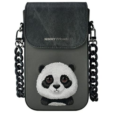 ⁨Nimmy torebka na telefon czarny/black    Big Eyed Pet 2.0 Panda⁩ w sklepie Wasserman.eu