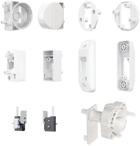 ⁨Uchwyt dystansowy sufitowo-ścienny do czujek zewnętrznych typu OPAL/AOD-210 (kolor biały, w komplecie: BRACKET E-1, E-2B, 4xE-3, E-4,  E-5, E-6) BRACKET E-OPAL-EX⁩ w sklepie Wasserman.eu