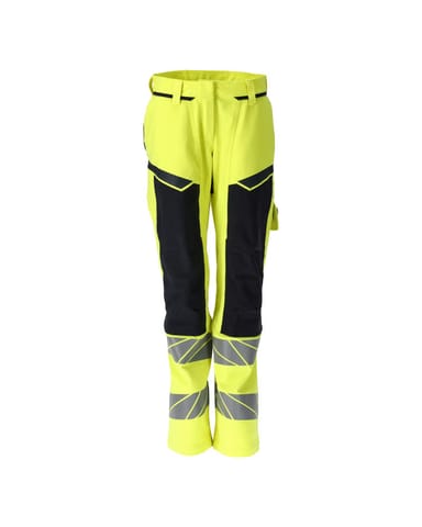 ⁨MASCOT® Spodnie z kieszeniami na kolanach ACCELERATE MULTISAFE (kolor żółty hi-vis/ciemny granat, rozmiar 76C46)⁩ w sklepie Wasserman.eu