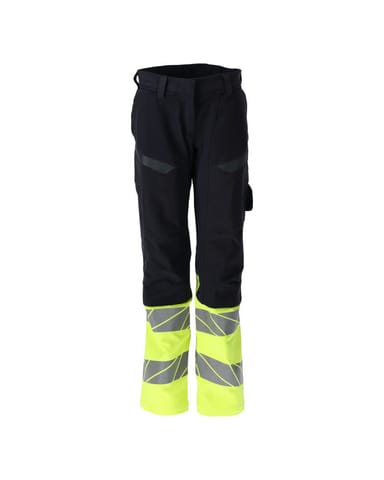 ⁨MASCOT® Spodnie z kieszeniami na kolanach ACCELERATE MULTISAFE (kolor ciemny granat/żółty hi-vis, rozmiar 76C50)⁩ w sklepie Wasserman.eu