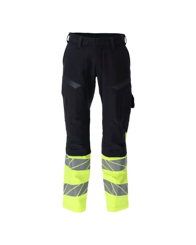 ⁨MASCOT® Spodnie z kieszeniami na kolanach ACCELERATE MULTISAFE (kolor ciemny granat/żółty hi-vis, rozmiar 82C50)⁩ w sklepie Wasserman.eu