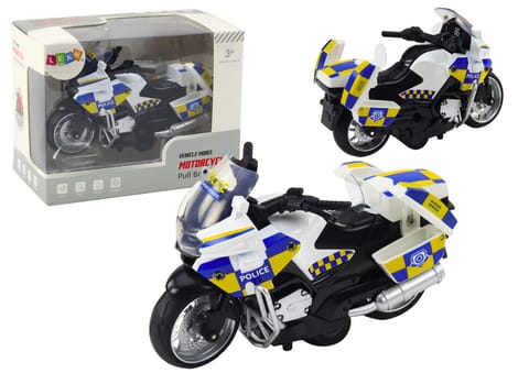 ⁨Motocykl Policyjny z Napędem Frykcyjnym Na Baterie Światła Dźwięk⁩ w sklepie Wasserman.eu