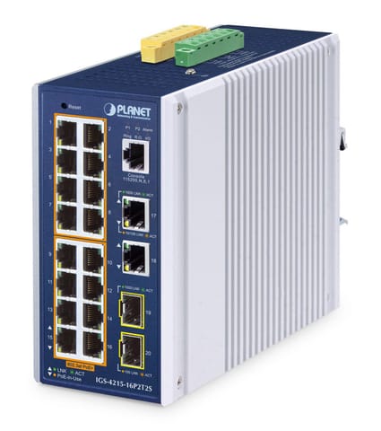⁨Planet IP30 Industrial L2/L4 16-Port⁩ w sklepie Wasserman.eu