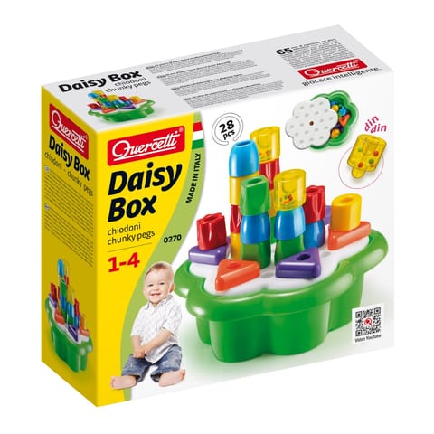 ⁨Quercetti Układanka Daisy Box Chunky Pegs 28 elementów⁩ at Wasserman.eu