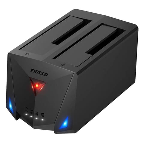 ⁨Stacja dokująca/klonowania dysków HDD/SSD FIDECO YPZ220B (USB 3.2, SATA I/II/III)⁩ w sklepie Wasserman.eu