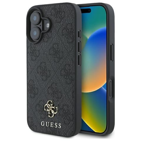 ⁨Guess GUHMP16SP4SM4MK iPhone 16 6.1"      czarny/black hardcase 4G Small Classic MagSafe⁩ w sklepie Wasserman.eu