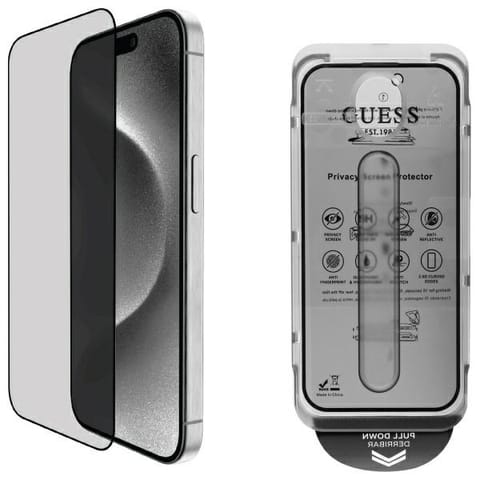 ⁨Guess GUTGP16LBOKGCIP iPhone 16 Pro 6.3"  Screen Protector Privacy 2.5D Outline - ochrona wyświetlacza prywatyzująca⁩ w sklepie Wasserman.eu