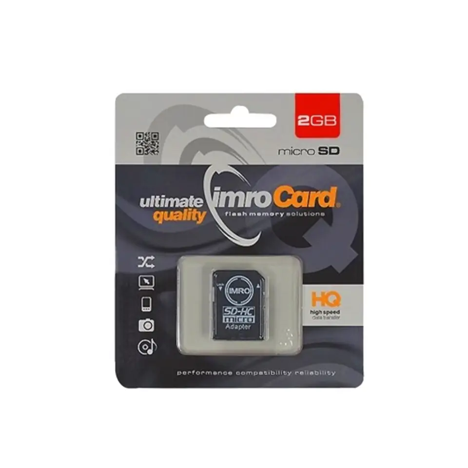 ⁨Karta pamięci microSD 2GB Imro + adp⁩ w sklepie Wasserman.eu