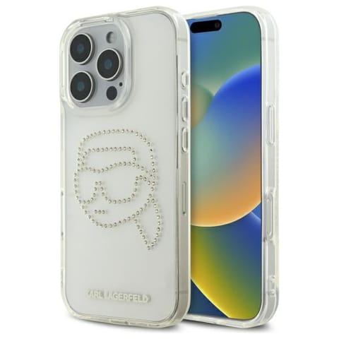 ⁨Karl Lagerfeld KLHCP16XHKHDCELT iPhone    16 Pro Max 6.9" przezroczysty/transparent hardcase IML Rhinestones Karl Head⁩ w sklepie Wasserman.eu
