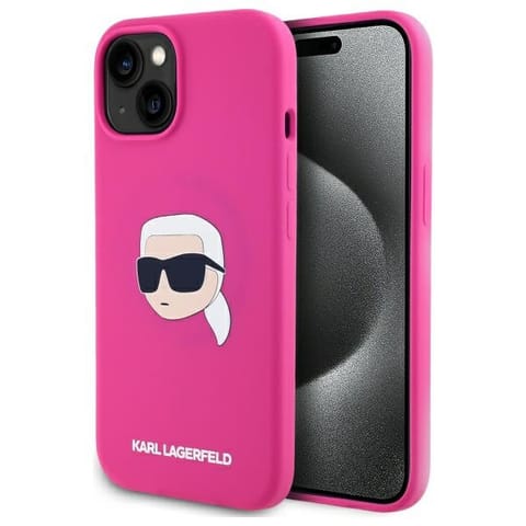 Karl Lagerfeld KLHMP15SSKHPPLF iPhone 15 6.1" fuksja/fuschia hardcase Silicone Karl Head Print MagSafe w sklepie Wasserman.eu
