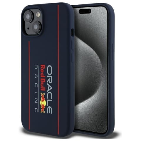 ⁨Red Bull RBHMP15S24SIOLRV iPhone 15 6.1" hardcase granatowy/navy Silicone Vertical Logo MagSafe⁩ w sklepie Wasserman.eu