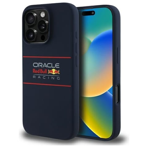 Red Bull RBHMP16L24SIHSRV iPhone 16 Pro 6.3" hardcase granatowy/navy Silicone Horizontal Logo MagSafe w sklepie Wasserman.eu
