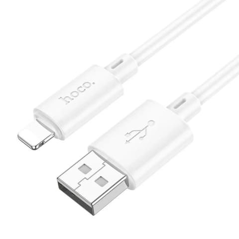 ⁨HOCO Kabel USB-A do Lightning X88 1 m Biały PVC 2,4A Ładowanie i Dane⁩ w sklepie Wasserman.eu