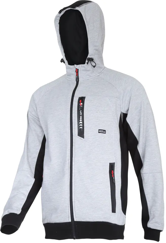 ⁨Sweatshirt with hood and zipper gray-black, "s", ce, lahti⁩ at Wasserman.eu