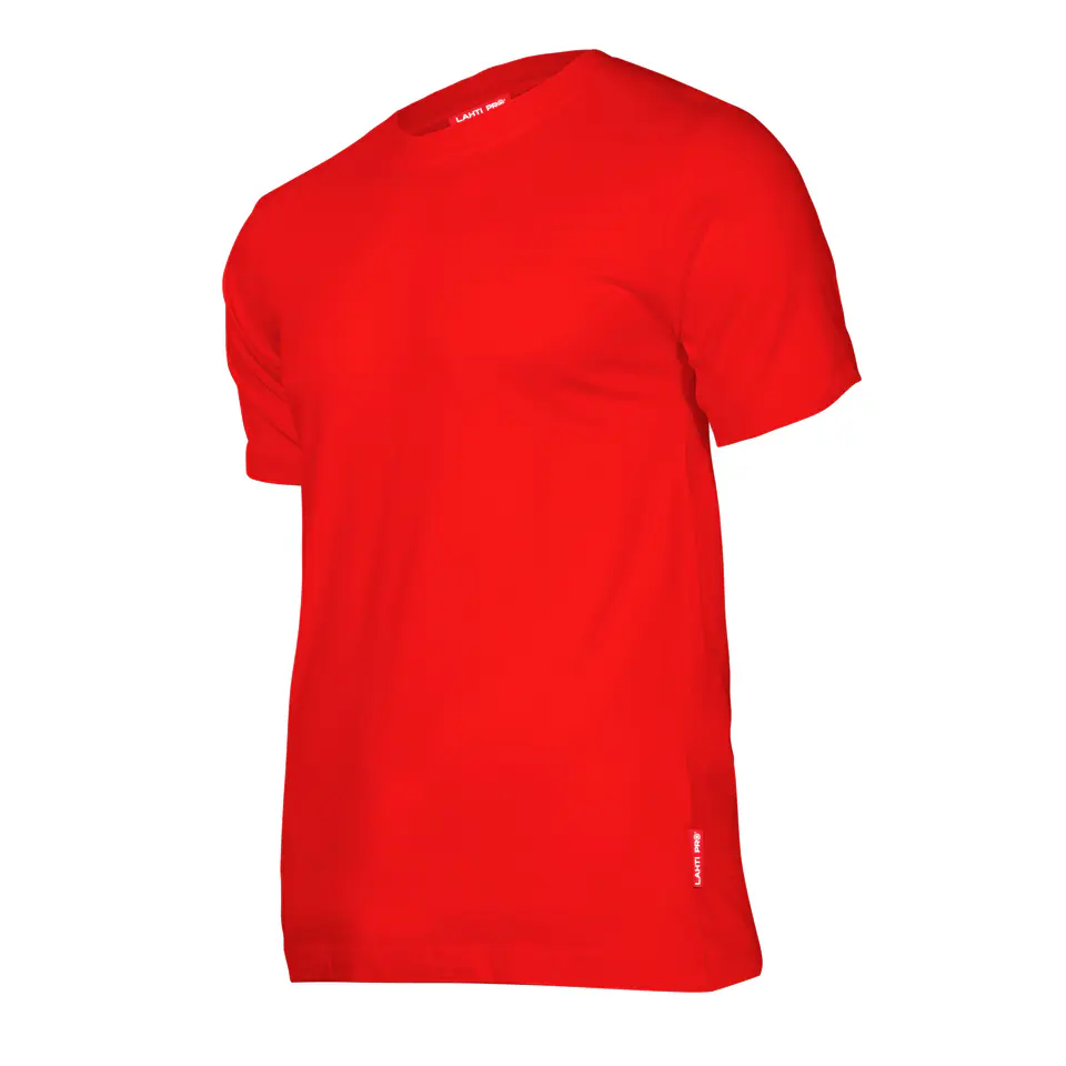 ⁨Koszulka t-shirt 180g/m2, czerwona, "m", ce, lahti⁩ w sklepie Wasserman.eu