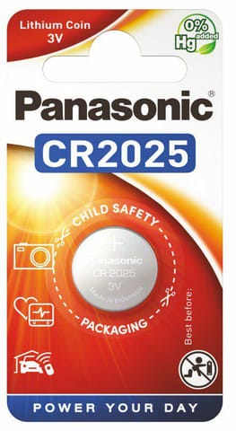 Lithium battery pellet CR2025 3V Panasonic BLISTER 2pcs at Wasserman.eu