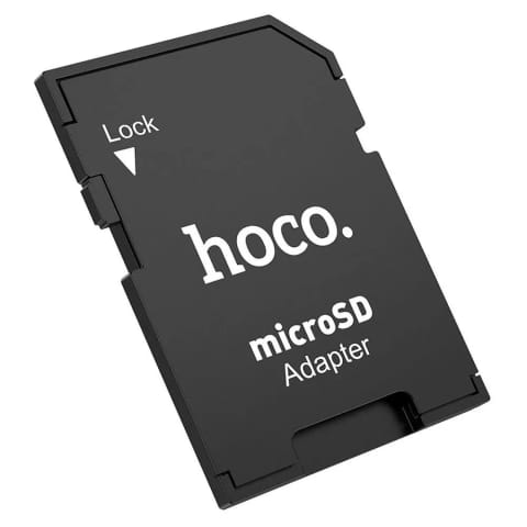 ⁨HOCO Adapter Kart Pamięci SD HB22 Uniwersalny MicroSD na SD Czarny⁩ w sklepie Wasserman.eu