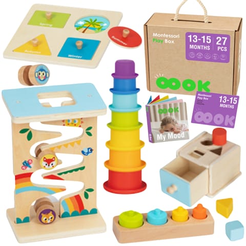 ⁨TOOKY TOY Box Pudełko XXL Montessori Edukacyjne 6w1 Sensoryczne 13-15 Mies⁩ w sklepie Wasserman.eu