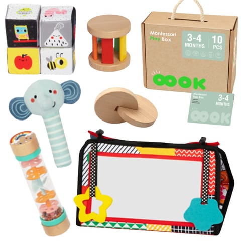 ⁨TOOKY TOY Box Pudełko XXL Montessori Edukacyjne 6w1 Sensoryczne 3-4 Mies⁩ w sklepie Wasserman.eu