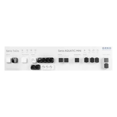 ⁨Tablica ekspozycyjna - osprzęt elektroinstalacyjny, 133x30cm⁩ w sklepie Wasserman.eu