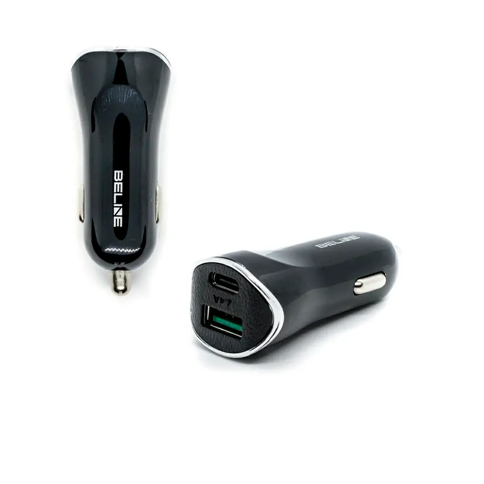 ⁨Order. alone. Beline 1xUSB and 1xUSB-C 5A 30W black/black (only head)⁩ at Wasserman.eu