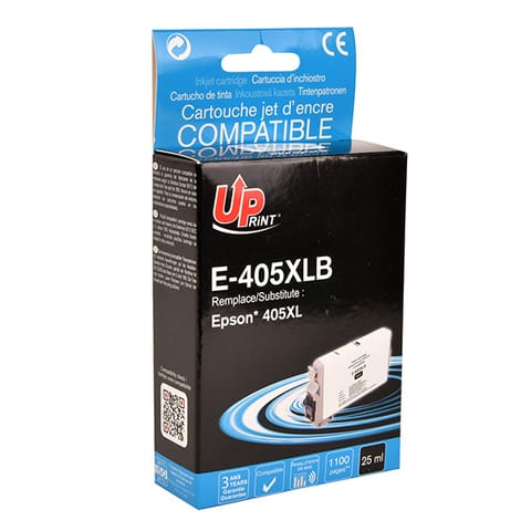 ⁨UPrint kompatybilny ink / tusz z C13T05H14010, 405XL, E-405XLB, black, 1100s, 25ml⁩ w sklepie Wasserman.eu