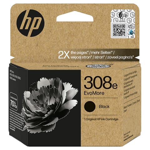 HP oryginalny ink EvoMore 7FP22UE, HP 308e, black, 320s w sklepie Wasserman.eu