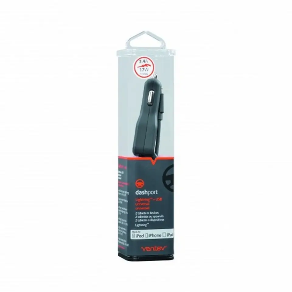⁨Ład. samochodowa Ventev lightning 3.4A r2340c 29429⁩ w sklepie Wasserman.eu