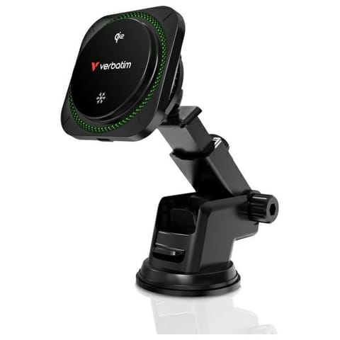 ⁨Verbatim Ładowarka samochodowa n Drive    Qi2 15W RGB CND-01 czarny/black 31860⁩ w sklepie Wasserman.eu