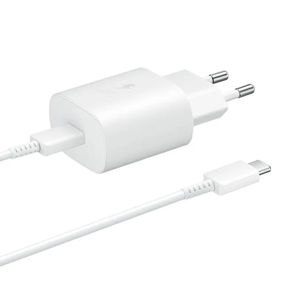 ⁨Order. mow. Samsung EP-TA800XW PD 25W C to C Cable white/white⁩ at Wasserman.eu
