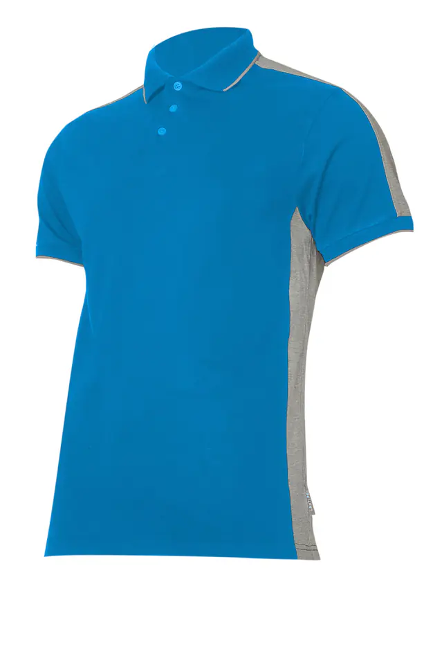 ⁨Koszulka polo  190g/m2, niebiesko-szara, "2xl", ce, lahti⁩ w sklepie Wasserman.eu