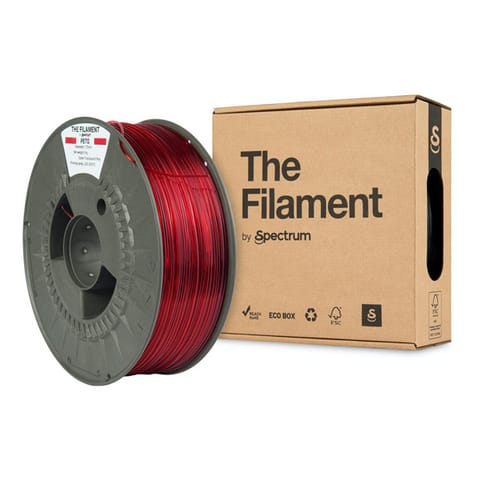 ⁨The Filament 3D filament, PETG, 1,75mm, 1000g, TF-24028, transparent red⁩ w sklepie Wasserman.eu