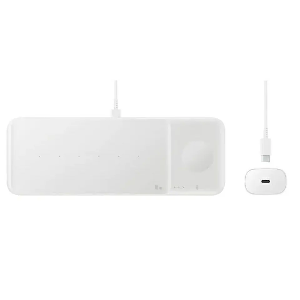 ⁨Ładowarka indukcyjna Samsung EP-P6300TW Trio 9W biały/white⁩ w sklepie Wasserman.eu