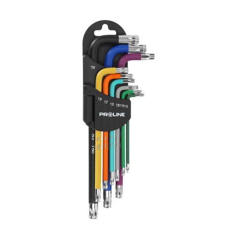 ⁨TORX KEYS LONG 9PCS SET T10-T50 S2 PROLINE⁩ at Wasserman.eu