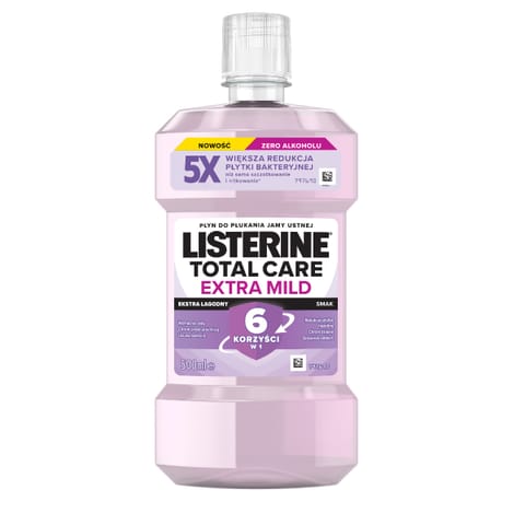 ⁨LISTERINE Płyn do płukania jamy ustnej Total Care - Extra Mild (łagodny smak) 500 ml⁩ w sklepie Wasserman.eu