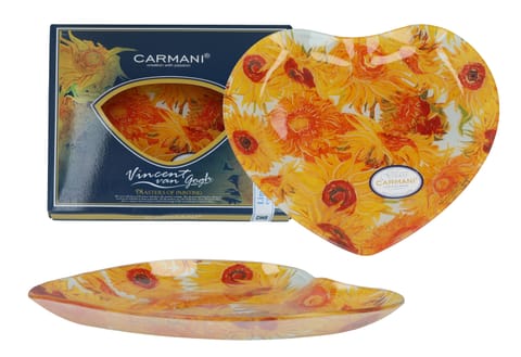 Talerz dekoracyjny serce - V. van Gogh, Słoneczniki (CARMANI) w sklepie Wasserman.eu