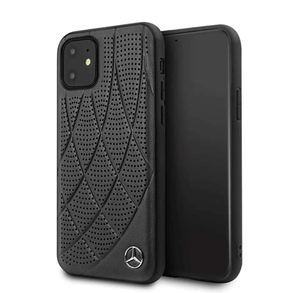 ⁨Mercedes MEHCP12SDIQBK iPhone 12 mini 5,4" czarny/black hardcase Bow Line⁩ w sklepie Wasserman.eu