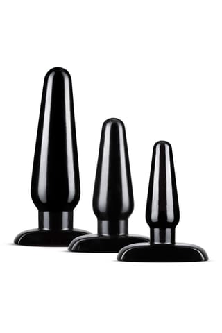 ⁨BLUSH ZESTAW KORKÓW ANAL ADVENTURES BASIC PLUG KIT BLACK⁩ w sklepie Wasserman.eu