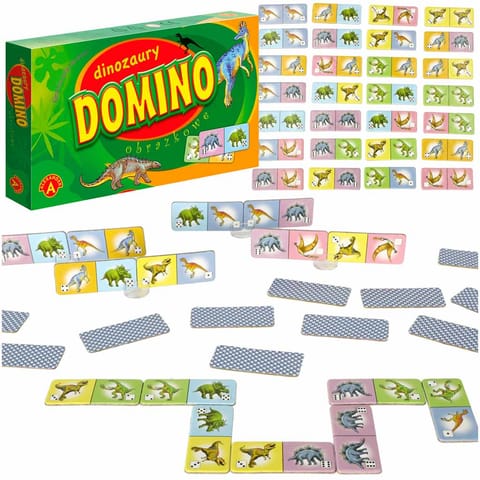 ⁨ALEXANDER Domino- dinozaury gra edukacyjna 4+⁩ w sklepie Wasserman.eu