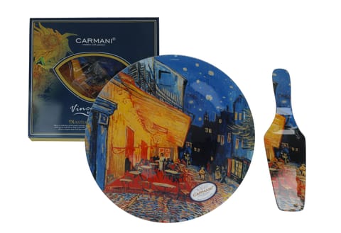 Talerz dekoracyjny z łopatką - V. van Gogh, Taras Kawiarni w nocy (CARMANI) w sklepie Wasserman.eu