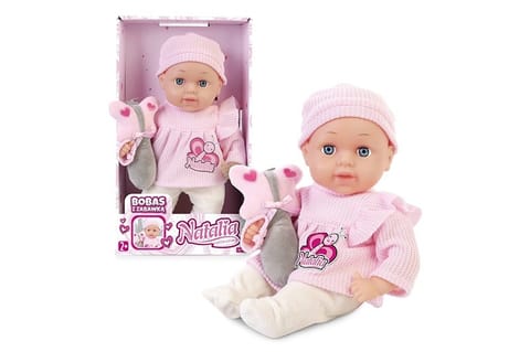 ⁨Lalka Natalia bobas 33 cm z zabawką⁩ w sklepie Wasserman.eu