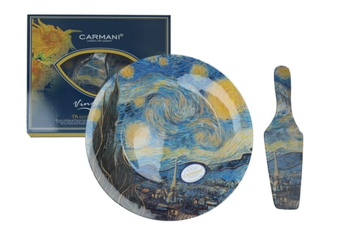 Talerz dekoracyjny z łopatką - V. van Gogh, Gwiaździsta Noc (CARMANI) w sklepie Wasserman.eu