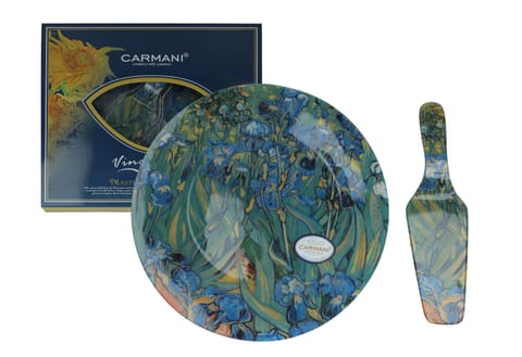 Talerz dekoracyjny z łopatką - V. van Gogh, Irysy (CARMANI) w sklepie Wasserman.eu