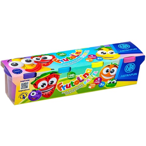 ⁨Masa plastyczna FRUTOLINA pastelowa zestaw 4 sztuk x 100g 336122013 ASTRA⁩ w sklepie Wasserman.eu