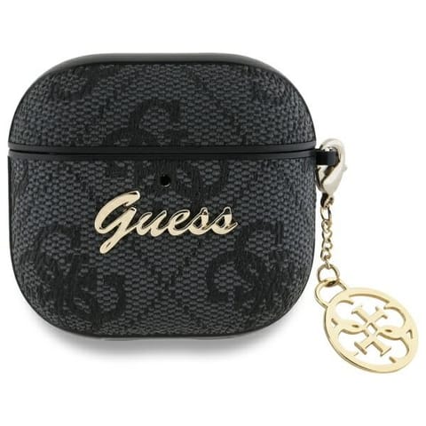 ⁨Guess GUA4G4GSMK AirPods 4 cover          czarny/black 4G Charm Collection⁩ w sklepie Wasserman.eu