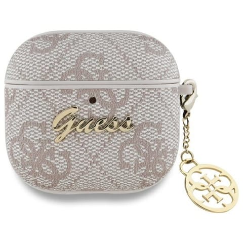 ⁨Guess GUA4G4GSMP AirPods 4 cover         różowy/pink 4G Charm Collection⁩ w sklepie Wasserman.eu