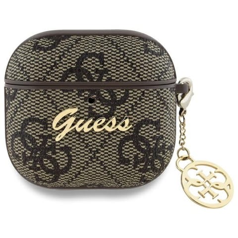 ⁨Guess GUA4G4GSMW AirPods 4 cover         brązowy/brown 4G Charm Collection⁩ w sklepie Wasserman.eu